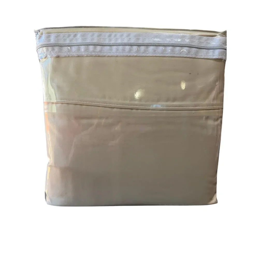Kirkland Signature 680 Thread Count 6-Piece Pima Cotton Sheet Set, Queen beige